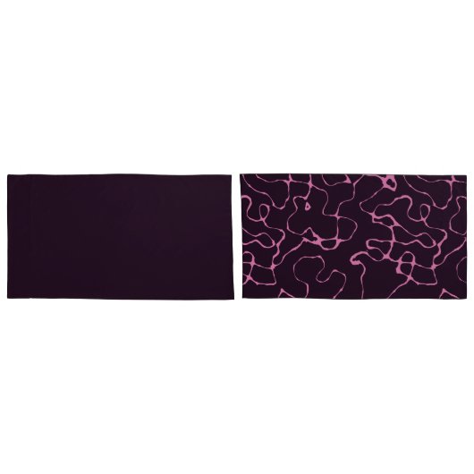 rosa und Lila Abstrakt Kissenbezug (Rückseite-Set)