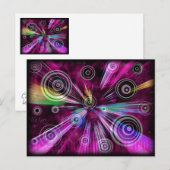 rosa und Lila Abstrakt Postkarte (Vorne/Hinten)