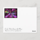 rosa und Lila Abstrakt Postkarte (Rückseite)