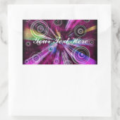 rosa und Lila Abstrakt Rechteckiger Aufkleber (Tasche)