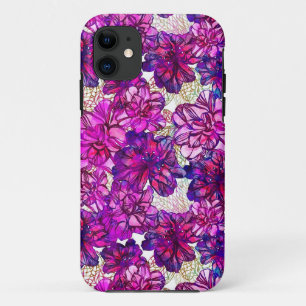 rosa und Lila Abstrakte Blume Muster Case-Mate iPhone Hülle