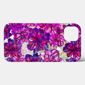 rosa und Lila Abstrakte Blume Muster Case-Mate iPhone Hülle (Rückseite (Horizontal))