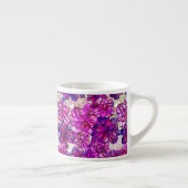 rosa und Lila Abstrakte Blume Muster Espressotasse (Rechts)