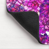 rosa und Lila Abstrakte Blume Muster Mousepad (Ecke)
