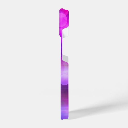 Rosa und Lila Abstrakte Kreise Fokus und Atem iPhone Hülle (Linke Seite)