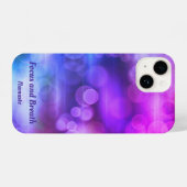 Rosa und Lila Abstrakte Kreise Fokus und Atem iPhone Hülle (Rückseite (Horizontal))