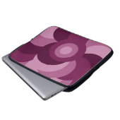 rosa und lila abstrakte Kreise Laptopschutzhülle (Vorne Knopf)
