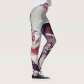 Rosa und Lila Abstrakte Leggings (Rechts)