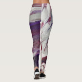 Rosa und Lila Abstrakte Leggings (Rückseite)
