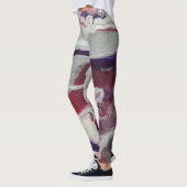 Rosa und Lila Abstrakte Leggings (Links)