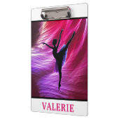 Rosa und Lila Abstrakter Tanz Klemmbrett (Links)