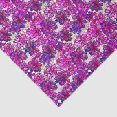 Rosa und lila abstraktes Blumen-Muster Seidenpapier (Ausschnitt)