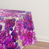 Rosa und lila abstraktes Blumen-Muster Tischdecke (Beispiel)