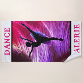 Rosa und Lila Abstraktes Dance Beach Handtuch (Vorderseite)