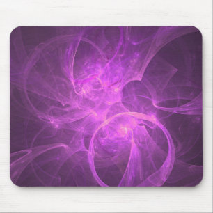 Rosa und Lila Abstraktes Fraktal mit Circles Mousepad