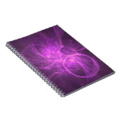 Rosa und Lila Abstraktes Fraktal mit Circles Notizblock (Rechte Seite)