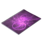 Rosa und Lila Abstraktes Fraktal mit Circles Notizblock (Linke Seite)