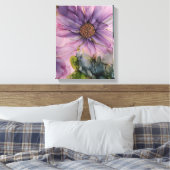 Rosa und lila Alkoholfarbe Blume Leinwanddruck (Insitu (Schlafzimmer))