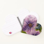 Rosa und lila Alkoholfarbe Blume Notizblock (Innenseite)