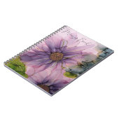 Rosa und lila Alkoholfarbe Blume Notizblock (Linke Seite)
