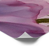 Rosa und lila Alkoholfarbe Blume Poster (Ecke)