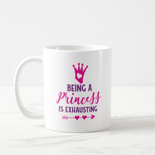 Rosa und Lila als Prinzessin zu sein, ist ein ersc Kaffeetasse (Links)