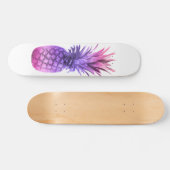 Rosa und Lila Ananas Skateboard (Horizontal)