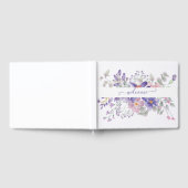 Rosa und lila Aquarellblumen personalisiert Gästebuch (Voll)