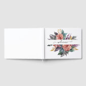 Rosa und lila Aquarellblumen personalisiert Gästebuch (Voll)