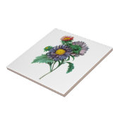 Rosa und Lila Aster von Pierre-Joseph Redouté Fliese (Seite)