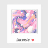 Rosa und Lila Außenraum Abstrakt drehen Aufkleber (Blatt)