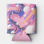 Rosa und Lila Außenraum Abstrakt drehen Dosenkühler (Rückseite)