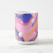 Rosa und Lila Außenraum Abstrakt drehen Kaffeetasse (Mittel)