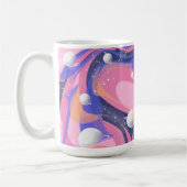 Rosa und Lila Außenraum Abstrakt drehen Kaffeetasse (Links)