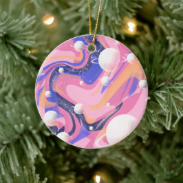 Rosa und Lila Außenraum Abstrakt drehen Keramik Ornament