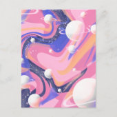 Rosa und Lila Außenraum Abstrakt drehen Postkarte (Vorderseite)