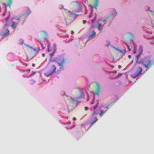 Rosa und Lila Axolotl Girl's Birthday Party Seidenpapier (Detail)