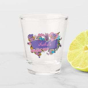 Rosa und lila Bar Schnapsglas