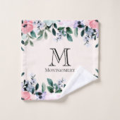 Rosa und Lila Bläschen Badhandtuch Set (Waschlappen)