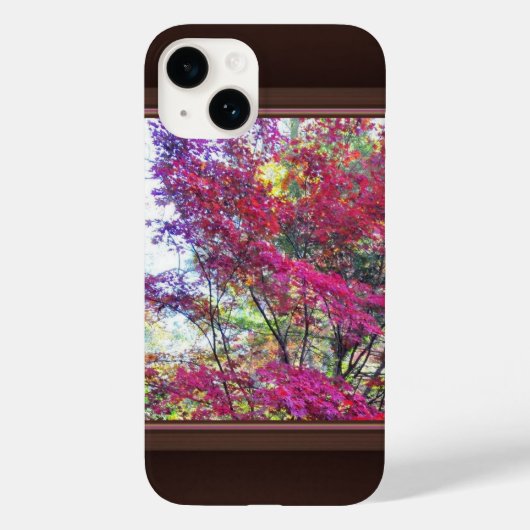 Rosa und Lila Blätter Case-Mate iPhone Hülle (Rückseite)