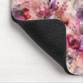 Rosa und Lila Blume Alkohol Tinte Mousepad (Ecke)