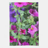 Rosa und Lila Blume Blüten Geschirrtuch (Vertikal)