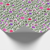 Rosa und lila Blume Geschenkpapier (Ecke)