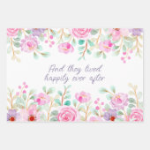 Rosa und Lila Blume Geschenkpapier Set (Vorderseite 2)