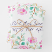 Rosa und Lila Blume Geschenkpapier Set (Beispiel)