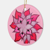 Rosa und lila Blume Keramik Ornament (Links)