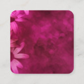 rosa und lila Blume Kunst kühne moderne Gewohnheit Quadratische Visitenkarte (Rückseite)