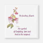 Rosa und lila Blume Magnet (Vorne)