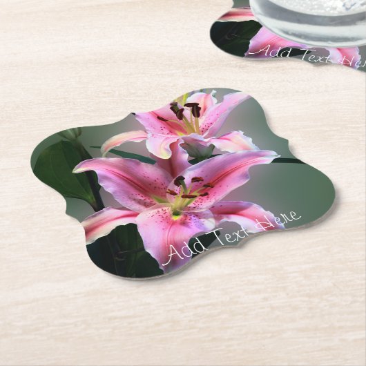 Rosa und Lila Blume Untersetzer (angewinkelt)