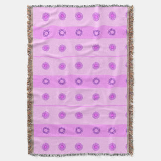 Rosa und lila Blumen-Muster Decke